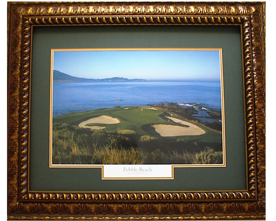 Pebble Beach 7th Hole Bronze Frame Forrest